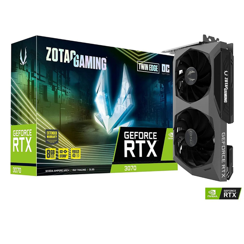 Zotac Gaming GeForce RTX 3070 Twin Edge OC LHR 8GB GDDR6 Graphics Card - كرت الشاشة